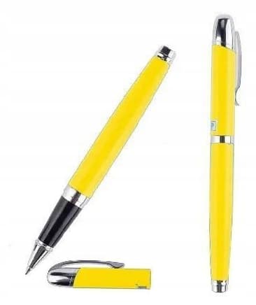 Długopis elegancki 0,5mm ze skuwką żółty