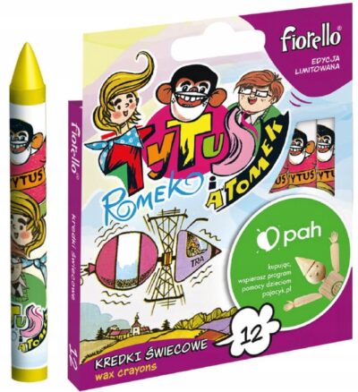 Fiorello Kredki Świecowe 12 Kolorów Tytus