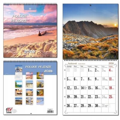 kalendarz ścienny 30x60cm 2026 Polskie pejzaże