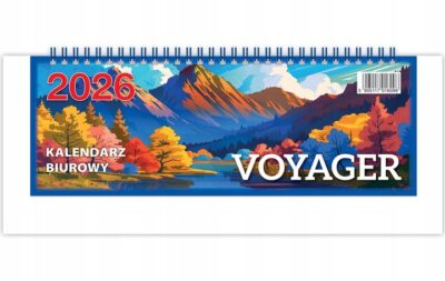 kalendarz biurowy poziomy stojący Voyager 2026