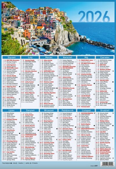 Kalendarz ścienny - plakietka roczna 2026 Wokół Nas